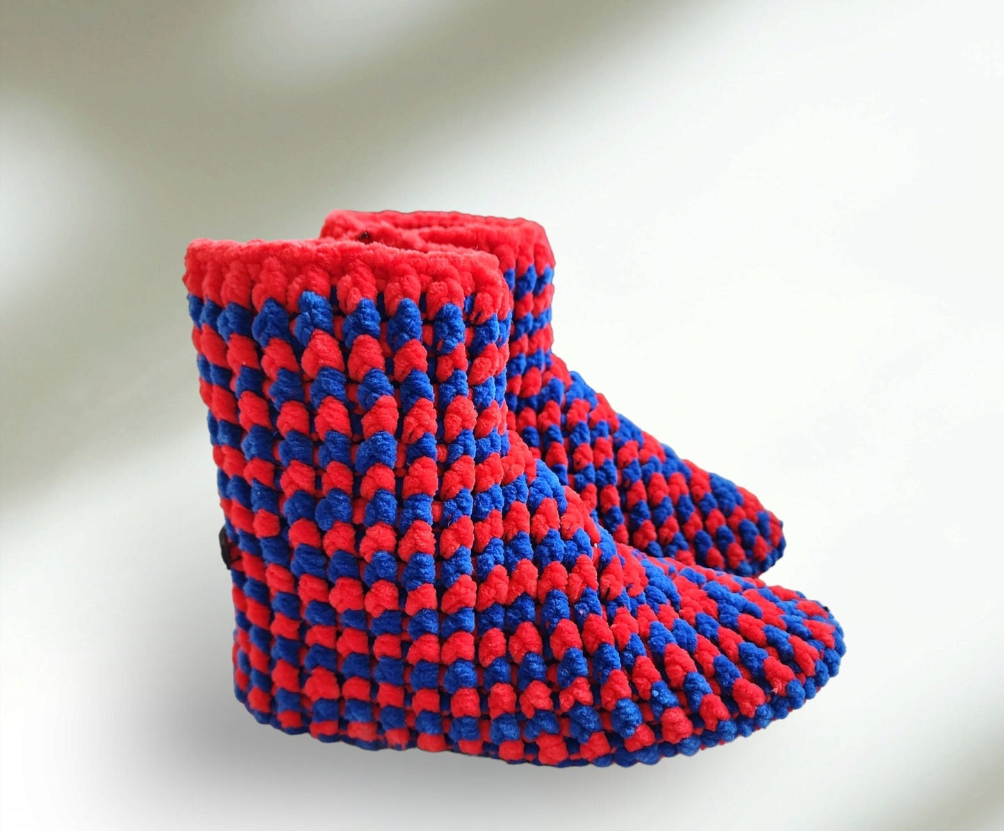 Knitting Velvet Slippers | Velvet Boots |Crochets Velvet Boot | House Shoes |Winter Velvet Slippers |Velvet Thread Handcrafted Home Slippers