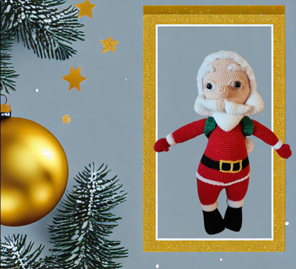 Christmas Amigurumi Santa Clause, Amigurumi Santa , Noel and newyear Gifts, Christmas Amigurumi Santa Home Decor