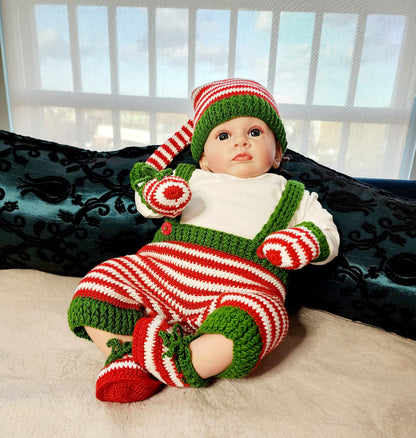 Christmas Outfit Baby Overalls Set, Newborn Newyear, Baby Santa Clause ,Christmas Baby