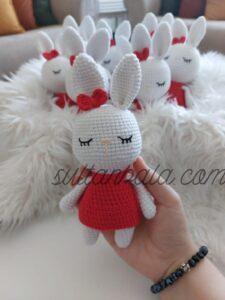 Christmas Knitting Red Dress Set with Flannel Outfit