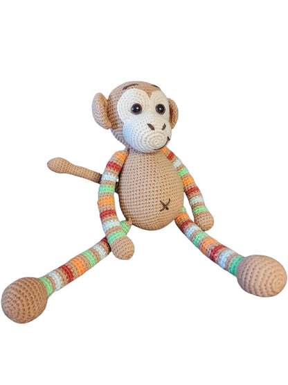 Amigurumi Pink colorful Monkey Toy