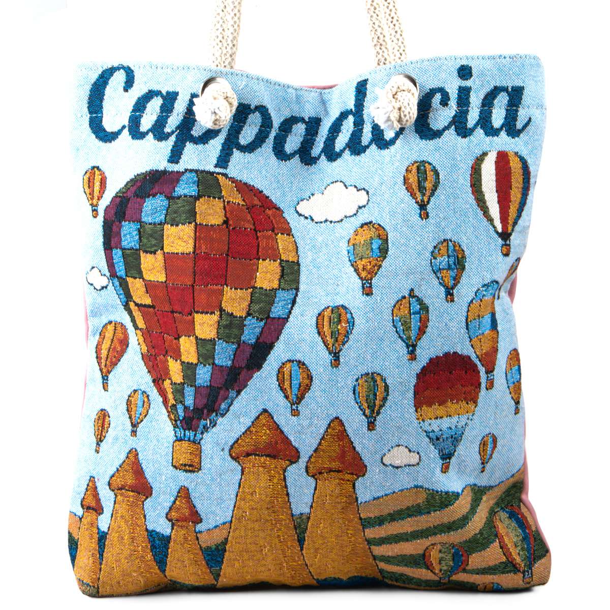 Cappadocia Evil Eye & Balloons Tote Bag