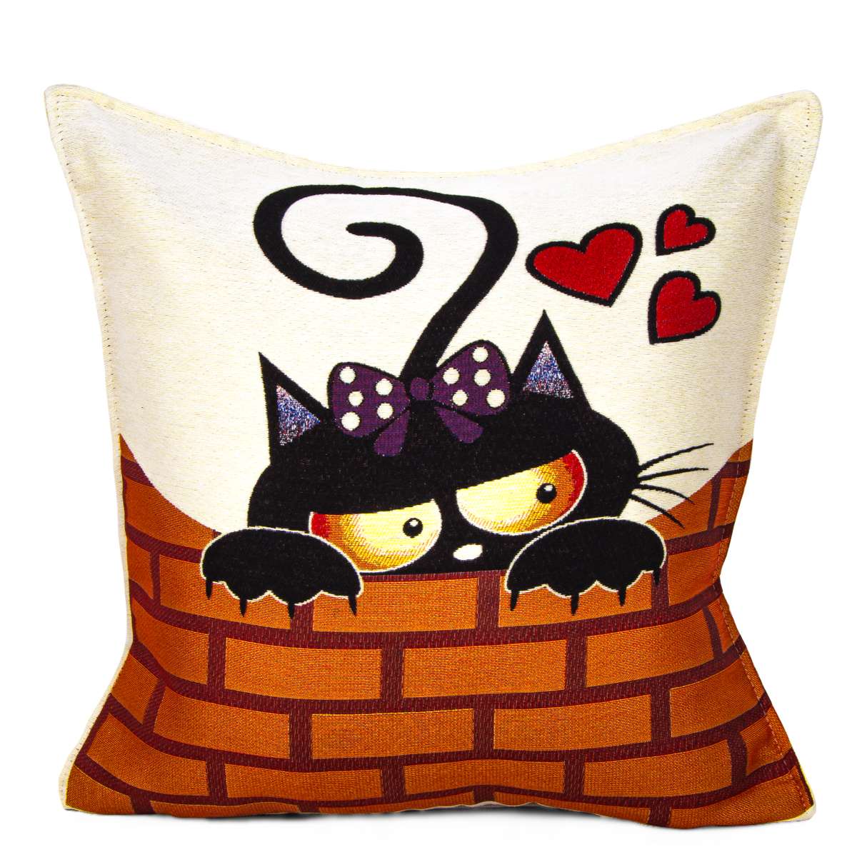 Animal Tapestry Pillow Cover 18x18 – Elephant & Colorful Cat Designs