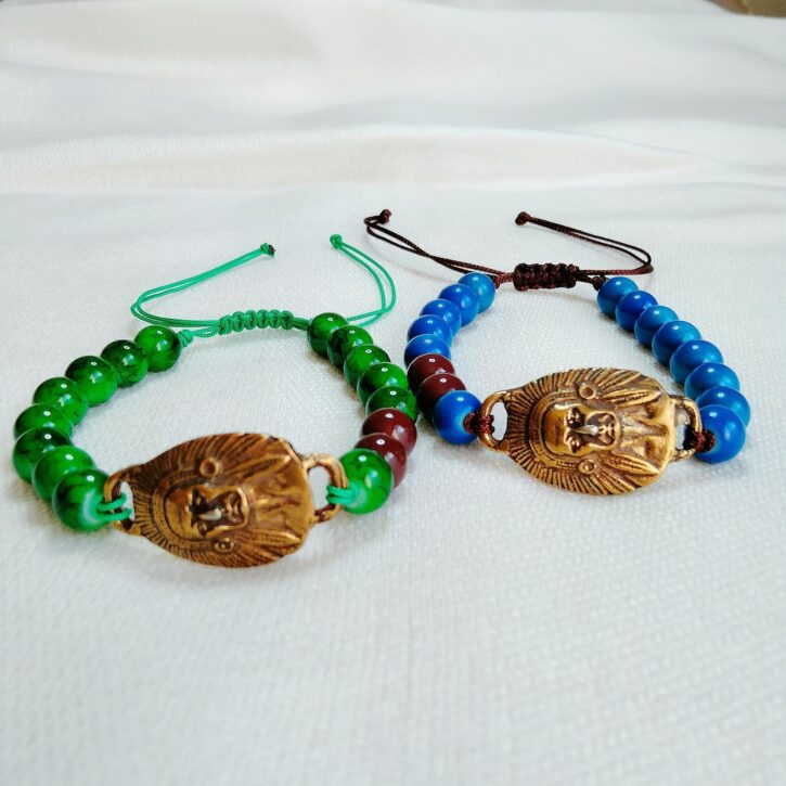 Antique Native American Head Bracelet
