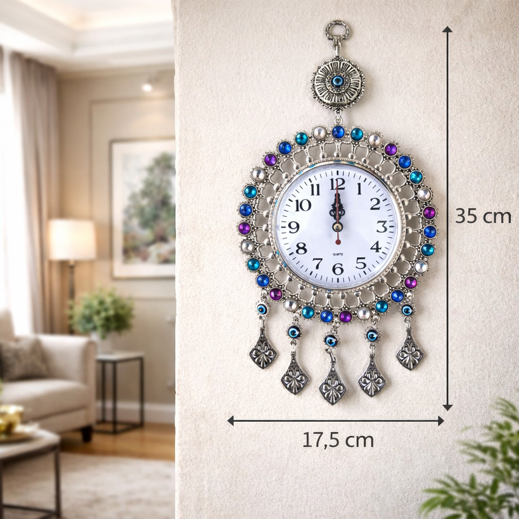 Metal Colorful Wall Clock Decor