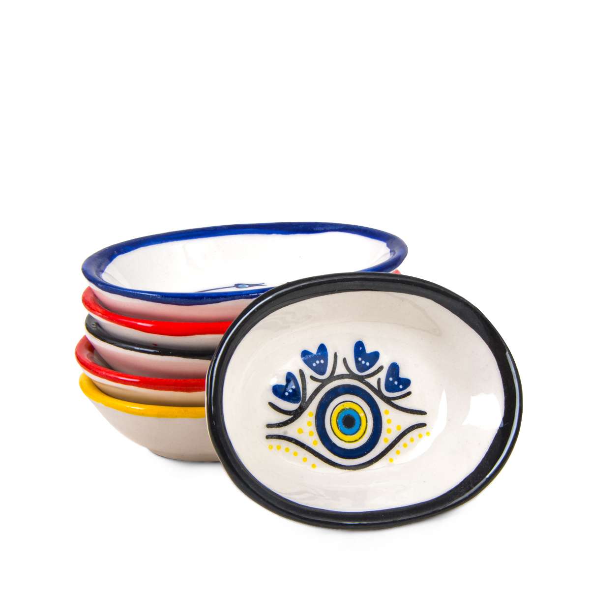 Turkish Evil Eye Mini Bowl – Nazar Boncuk Ceramic Bowl – Small Trinket &amp; Condiment Dish – Turkish Kitchen Decor