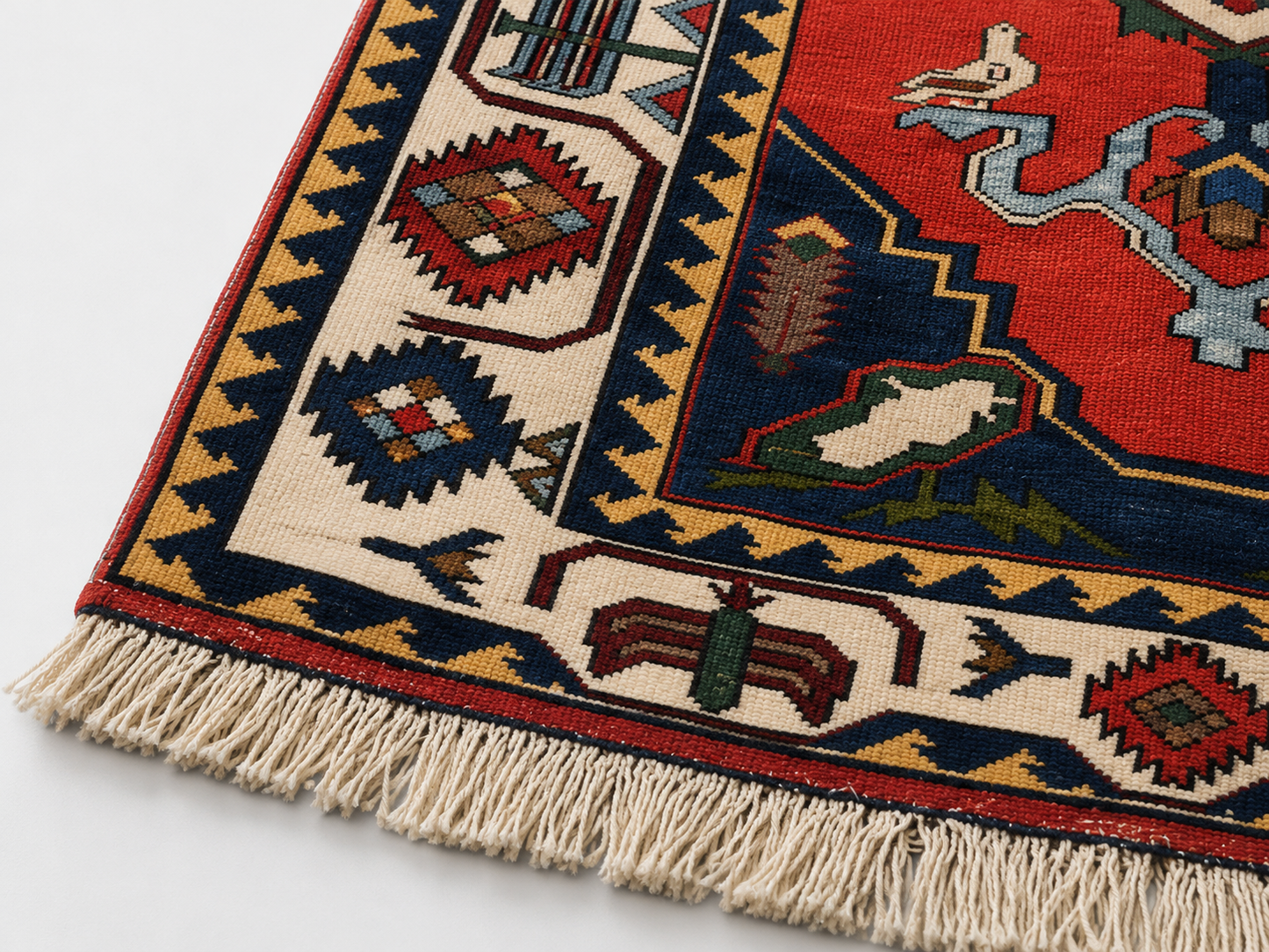 No:05 Vintage Sille Turkish Rug-3.77x7.15 ft