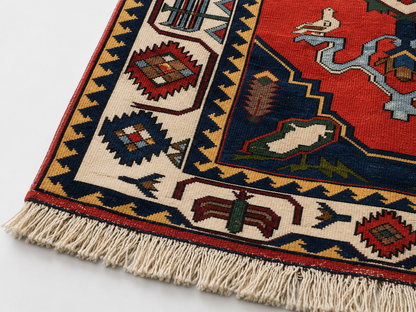 No:05 Vintage Sille Turkish Rug-3.77x7.15 ft