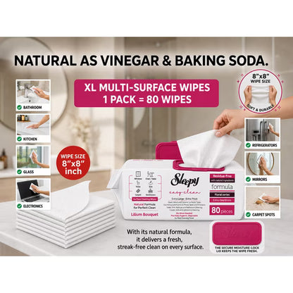 Sleepy Easy Clean XL Multi-Surface Cleaning Wipes 80ct