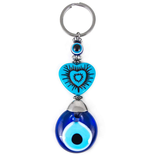 Turquoise Heart Keychain