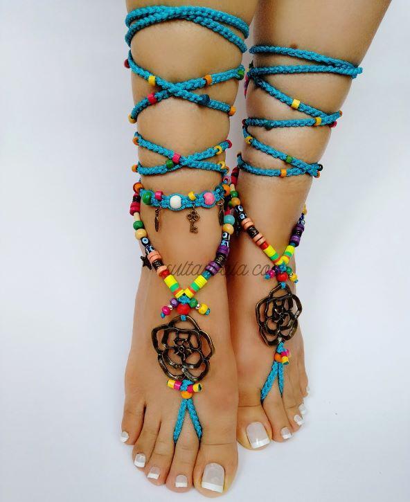 Barefoot Turquoise Sandals and Anklets
