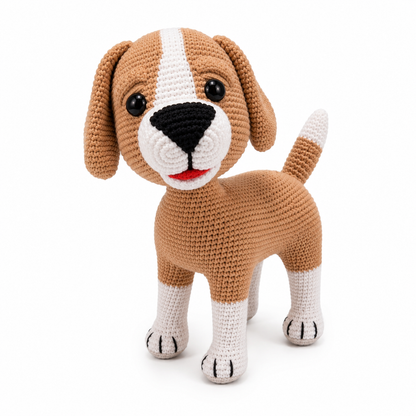 Handmade Crochet Puppy Dog – 13” Amigurumi Stuffed Animal – 3 Colors