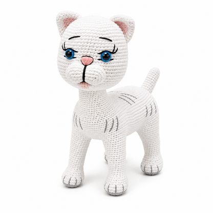 Handmade Crochet Cat – 12” Amigurumi Stuffed Animal | 3 Colors