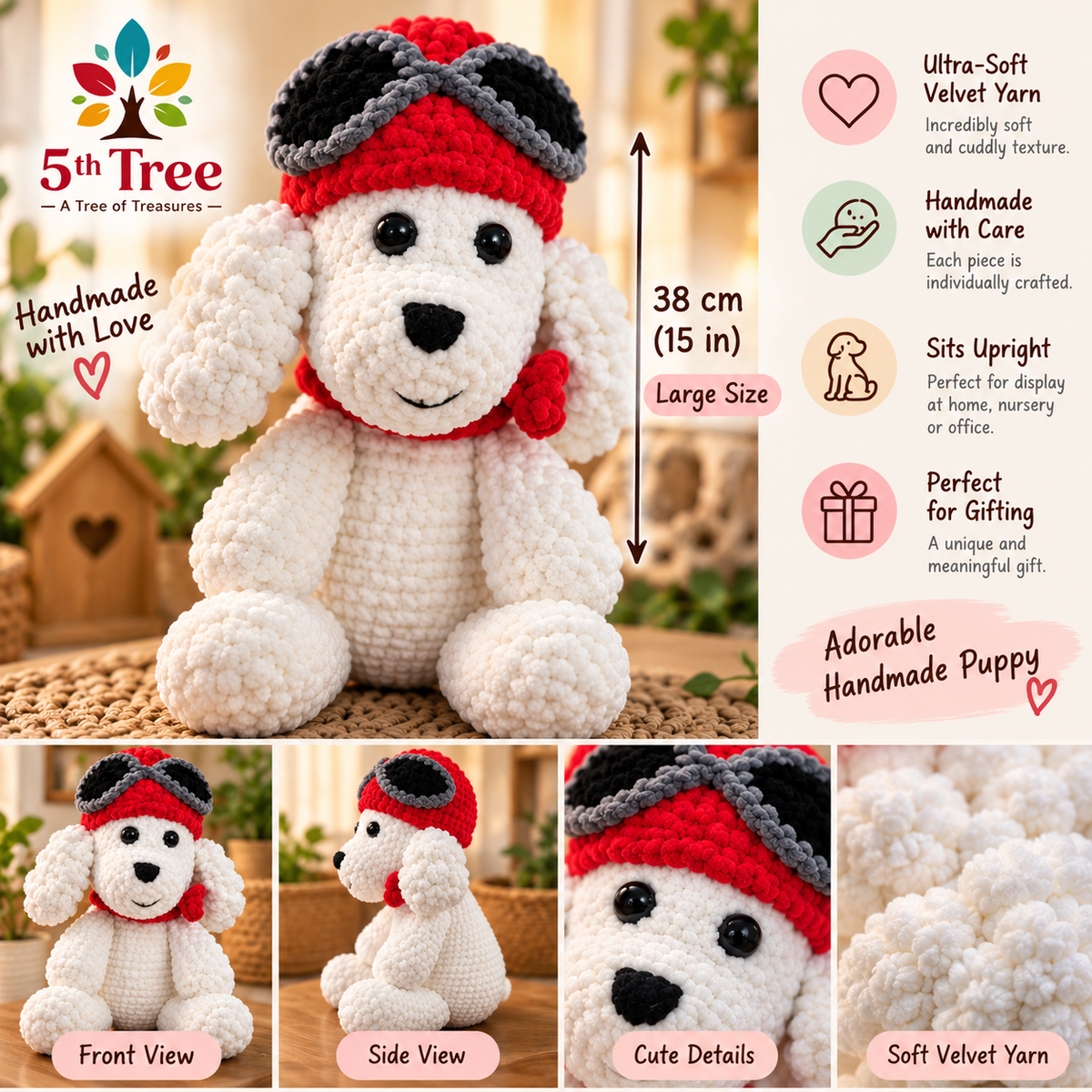Lovely Soft Velvet Aviator Dog